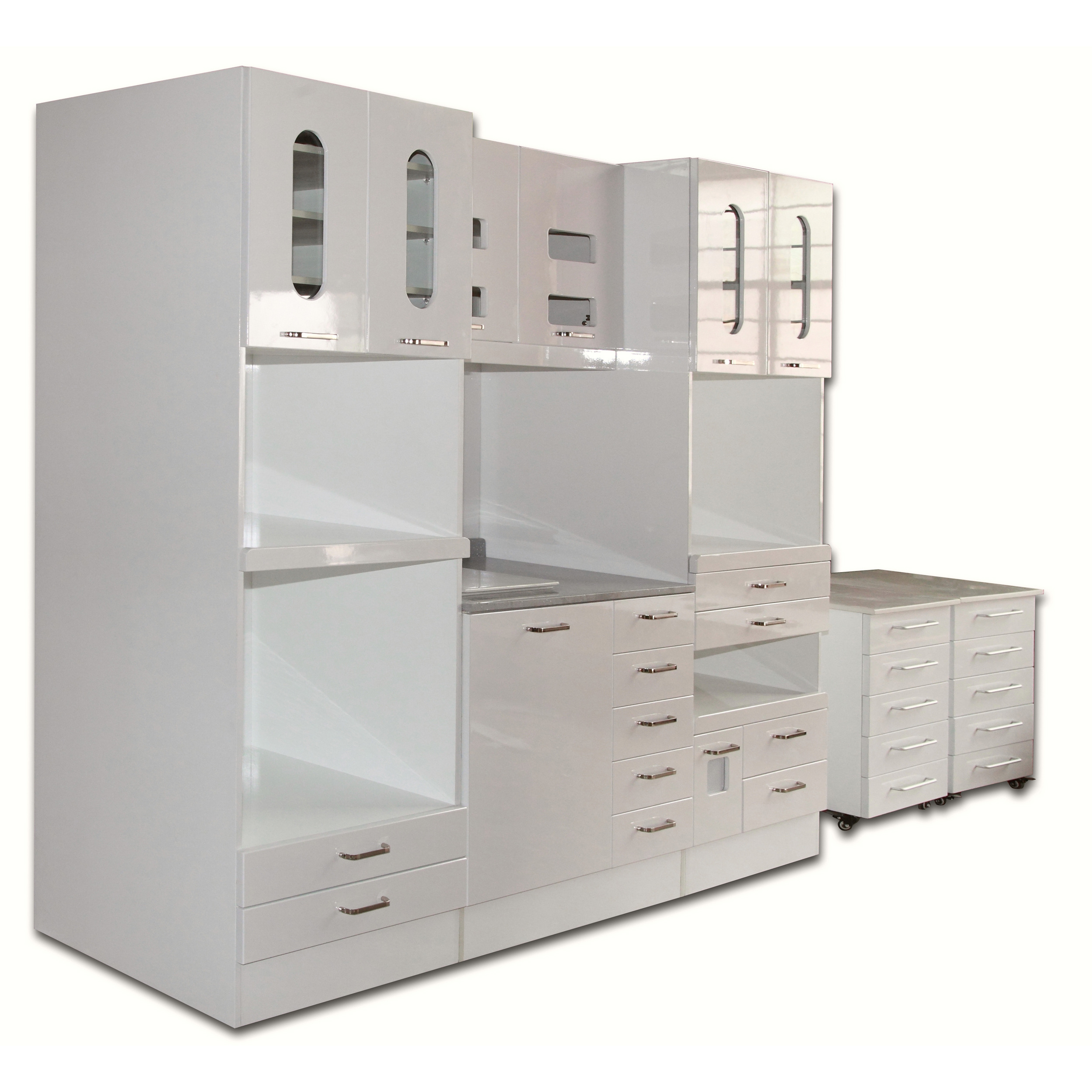 Mobile Wooden dental stainless steel cabinet Free design Can be customized Dental clinic furniture cabinet