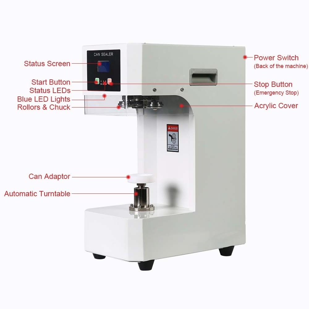 Automatic Can Sealer Intelligent Small Portable Plastic Beer Canning Juice Coffee Cup Lid Sealing Machine