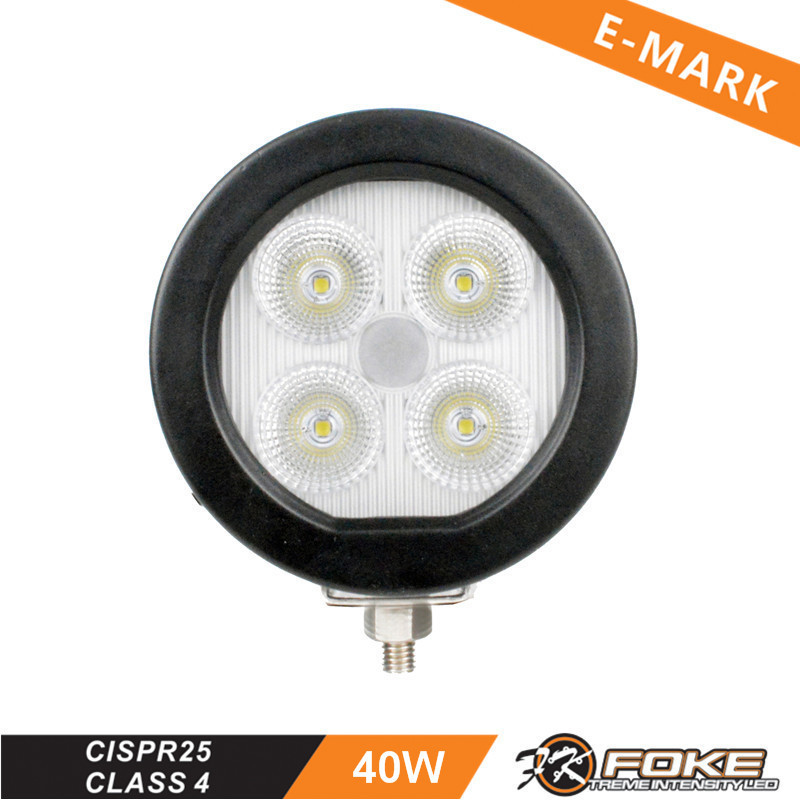 4'' round led tractor work lights 40W led tractor light spot/flood beam work lamp for Heavy agricultural machinery