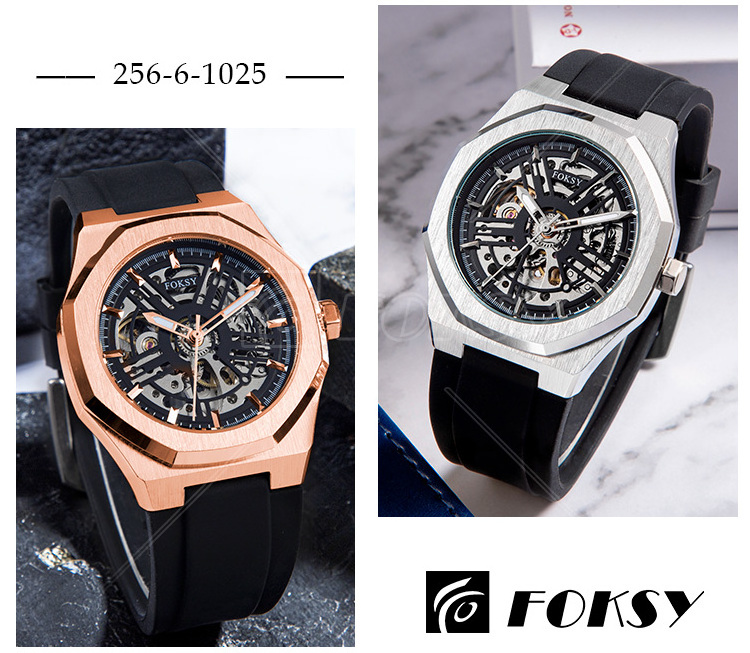 Hot Sale Top Chinese Brand Movement Stainless Steel Waterproof Transparent Luxury Wrist Skeleton Automatic Mechanical Men Watch