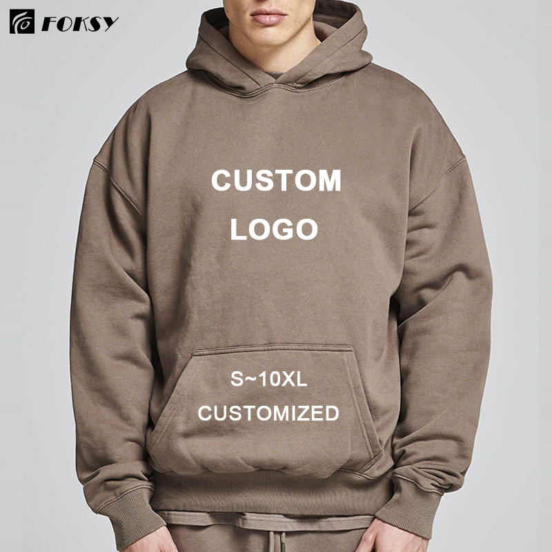 Men Custom Heavyweight Hoodies Logo Oversize Hoodies Unisex Customized Oversized Heavy Weight Thick Hoodie