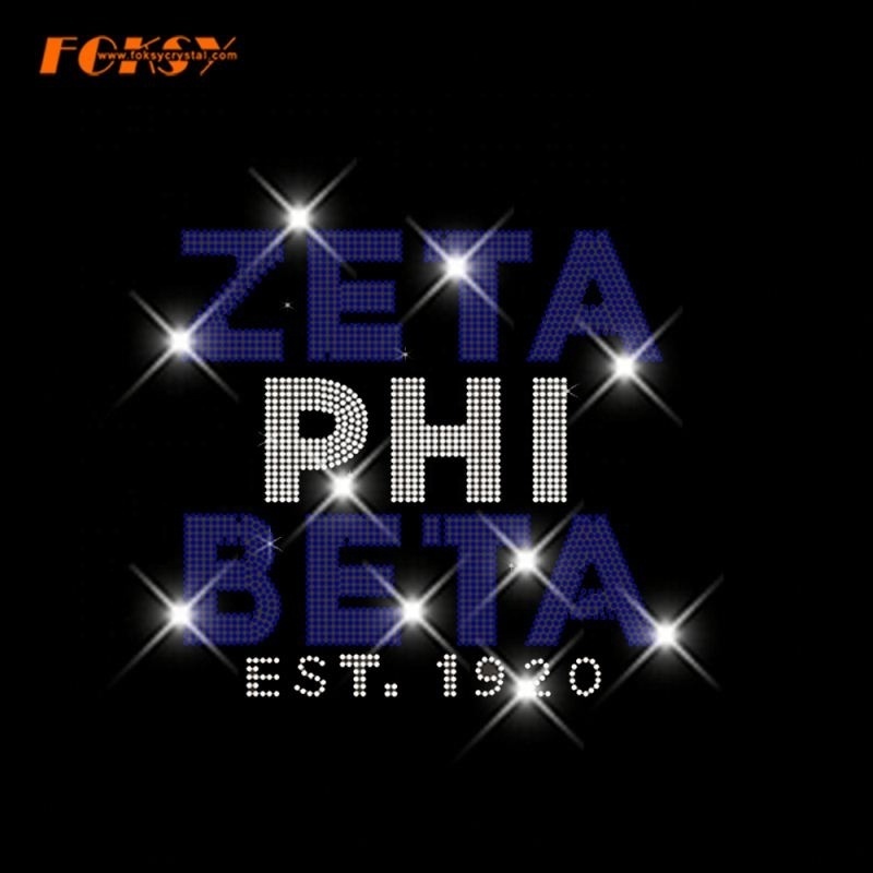 Zeta Phi Beta Sorority Inc Rhinestone Iron On Transfers Wholesale