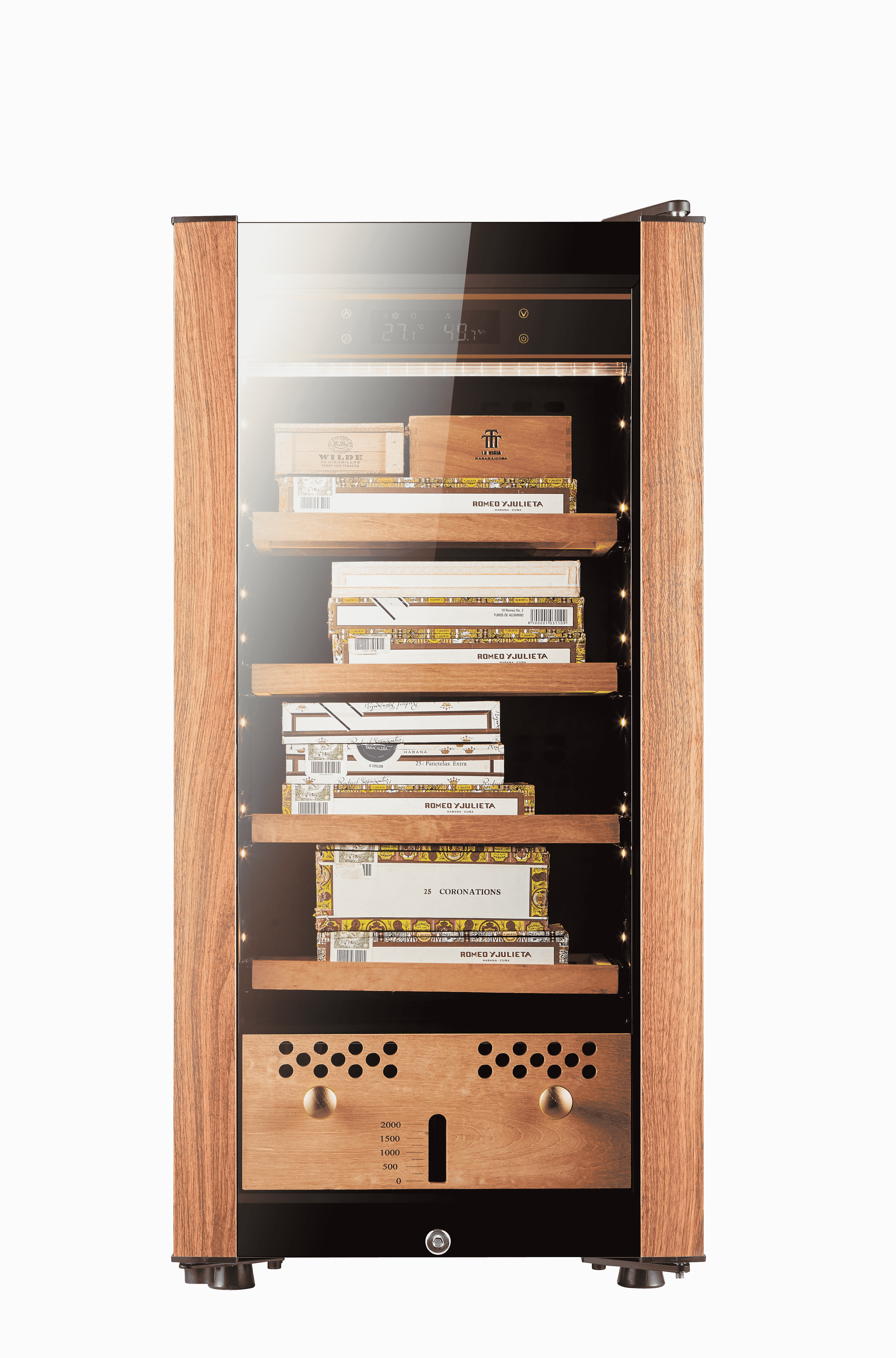 High end Home Cigar Humidor Cigar Display Cooler Cabinet with constant humidity control