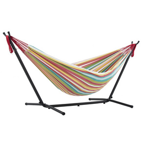 Outdoor Family  Large Double Swing Bed Hammock With Metal Stand