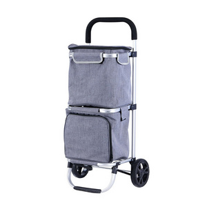 Trolley Shopping Cart with 2 Wheels Grocery Foldable Cart Wholesale Shopping Trolley Bags