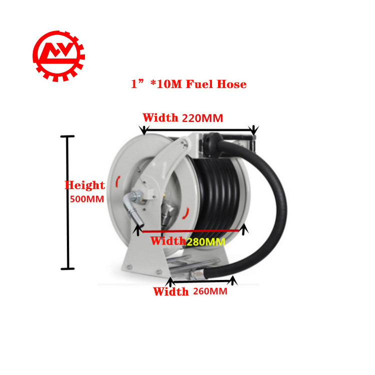 Professional Heavy Duty Spring Driver Self Rewind Automatic Retractable Diesel Fuel Hose Reel