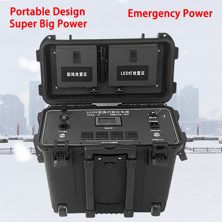 Emergency Power Supply Backup Lithium LiFePO4 Battery Portable Outdoor Tool Solar 3.5KW Power Generator with Inverter