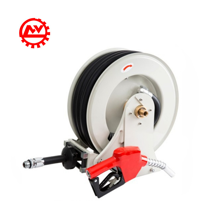 Professional Heavy Duty Spring Driver Self Rewind Automatic Retractable Diesel Fuel Hose Reel