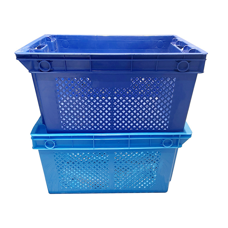 Wholesale price Custom Colored Storage Container Stackable Plastic Mesh Fruit And Vegetable Crate