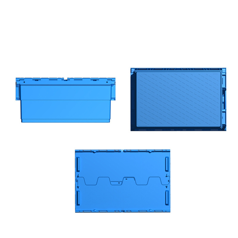 Wholesale Heavy Duty Plastic Nestable Moving Crates Stackable Turnover Storage Box With Lid