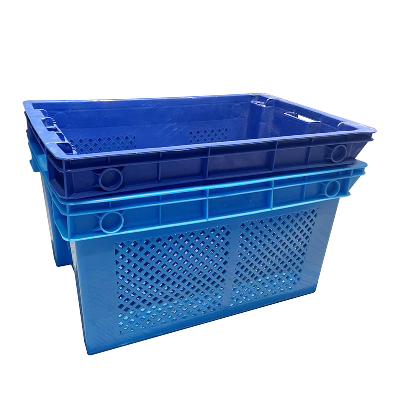 Wholesale price Custom Colored Storage Container Stackable Plastic Mesh Fruit And Vegetable Crate