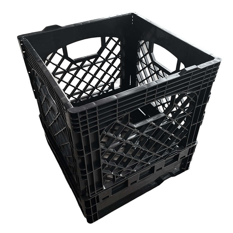 Plastic Storage Food Bread Basket Folding Tomato Storage collapsible boxes milk Crate Grape Box Crate Custom Blue Mesh