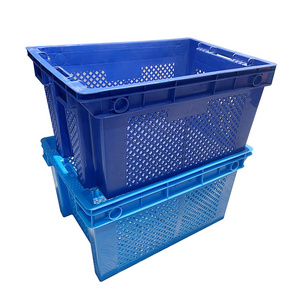 Wholesale price Custom Colored Storage Container Stackable Plastic Mesh Fruit And Vegetable Crate