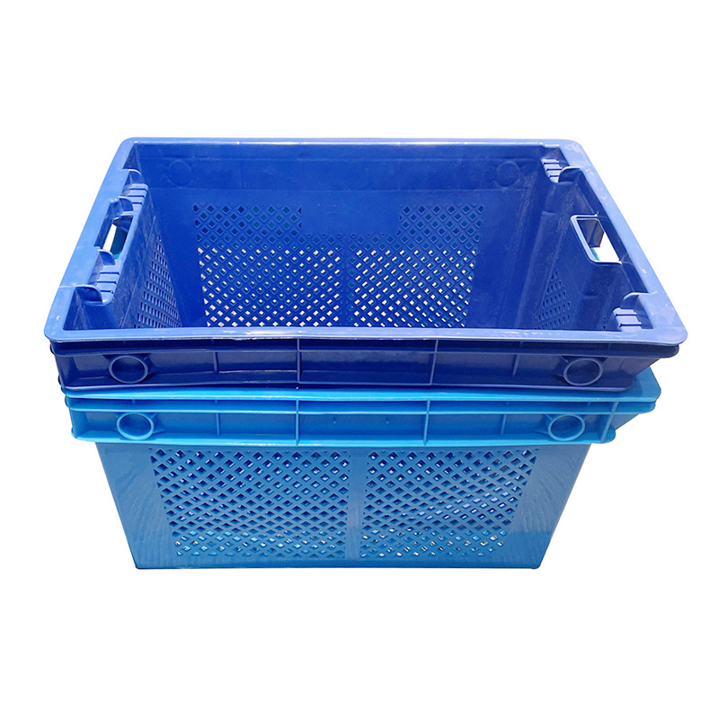 Wholesale price Custom Colored Storage Container Stackable Plastic Mesh Fruit And Vegetable Crate