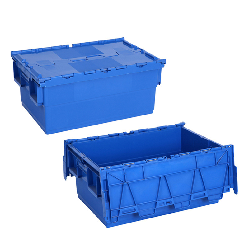 Wholesale Heavy Duty Plastic Nestable Moving Crates Stackable Turnover Storage Box With Lid