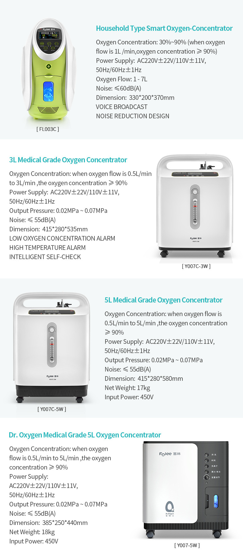 Portable Hospital Grade 3L Oxygen-concentrator Oxgen Oxigen Generator Machine Home Medical Oxygen Concentrator