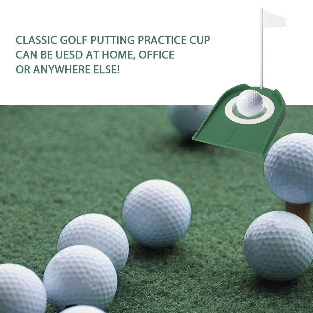 Golf Putting Green Cup golf Hole cup with Flag Indoor Home golf practice cup