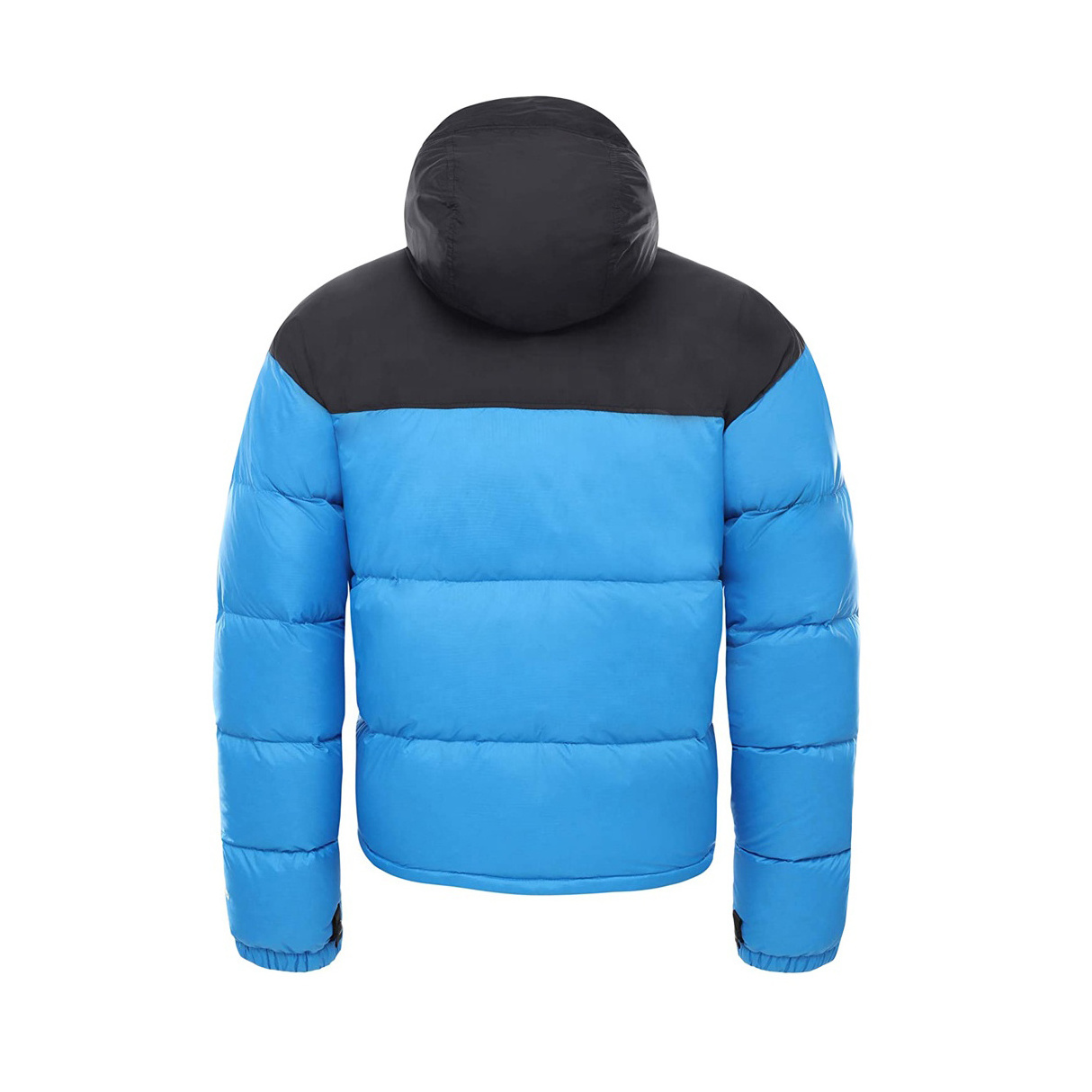 Hot Winter Thick Loose Waterproof Sidekick Nylon Plain Black Kangaroo Pocket Windbreaker Pullover Puffer Jacket Down Hooded Men