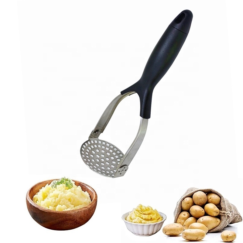 Stainless Steel Potato Masher Kitchen Tool for Avocado Mashed Potatoes Beans Vegetables Foldable Potato Masher