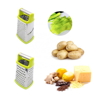 Cheese Grater with Anti-Slip Handle Ginger Vegetable Grater Cutter Slicer Stainless Steel Box Grater