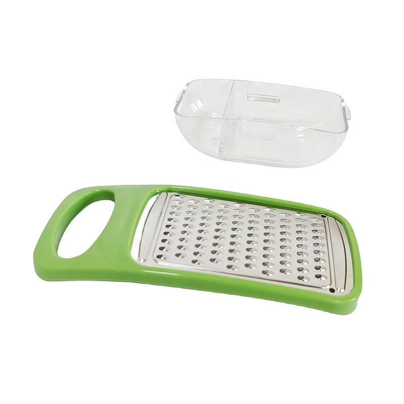 Handy Housewares Mini Grater with Container Mini Cheese and Garlic Grater Shredder with Storage Container