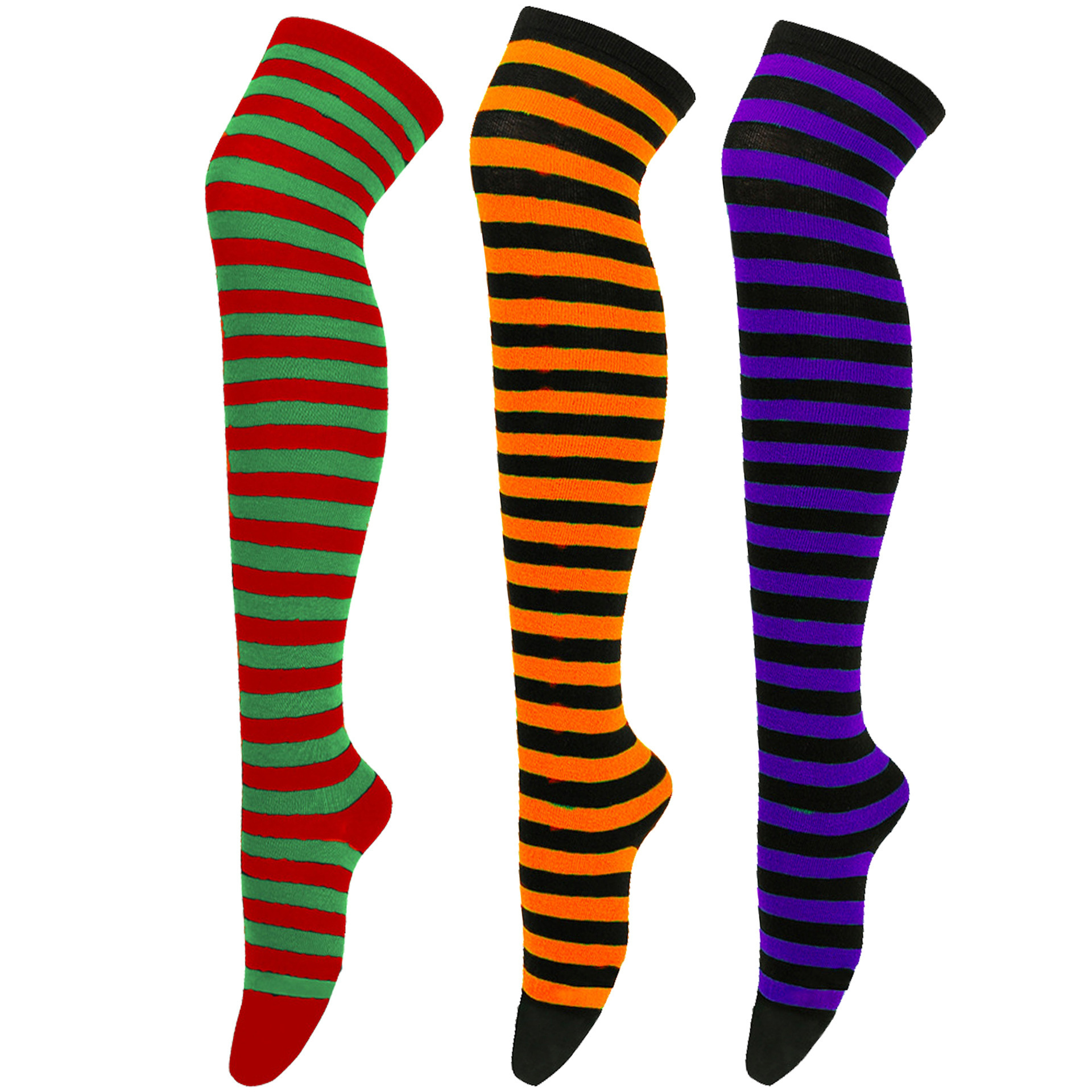 European and American stockings women's Japanese striped over knee  thigh socks COSPLAY anime women's socks Christmas socks