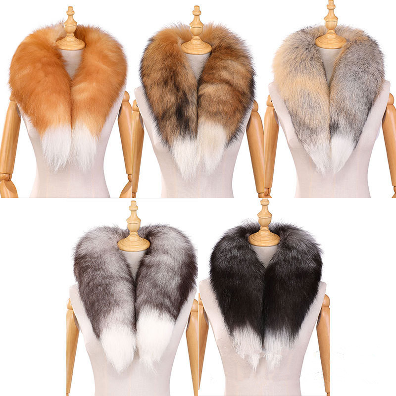 2024 New Style Fashion 100% High End Real fox fur collar Woman luxury comfortable fox fur scarf Lady Elegant real fox fur collar