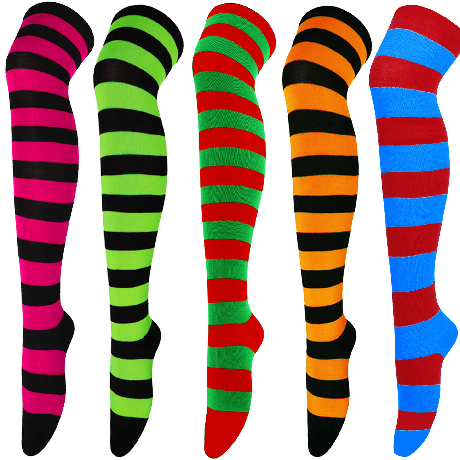 European and American stockings women's Japanese striped over knee  thigh socks COSPLAY anime women's socks Christmas socks