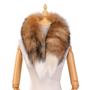 2024 New Style Fashion 100% High End Real fox fur collar Woman luxury comfortable fox fur scarf Lady Elegant real fox fur collar