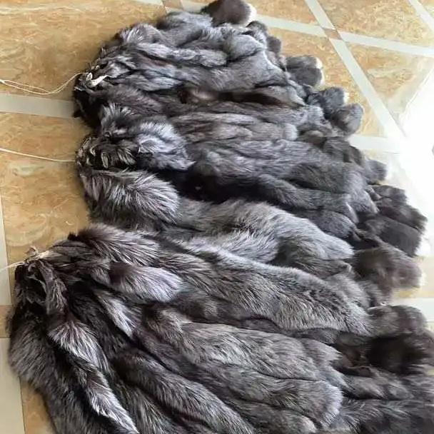 Genuine Soft Fluffy Natural Blue Fox Red Fox Silver Fox Fur Skins Pelts Hides