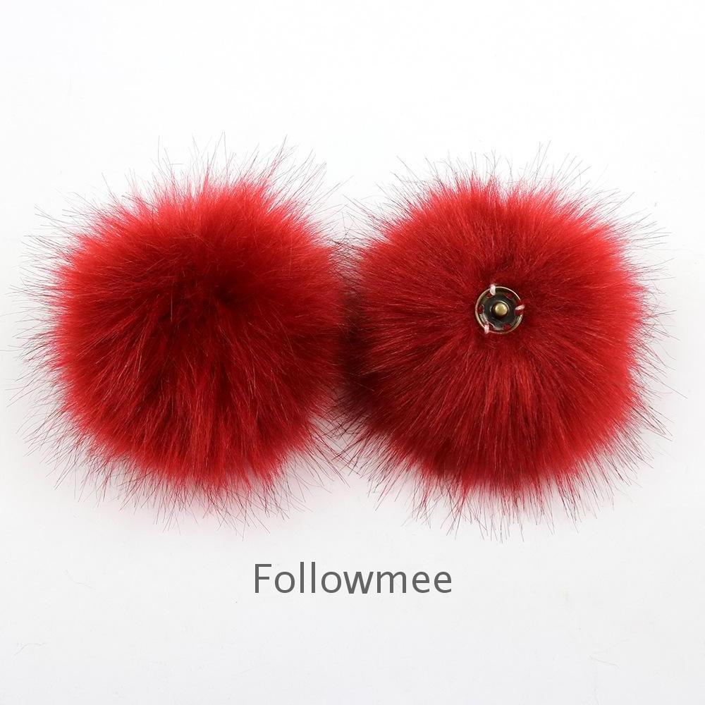 2024 DIY Colorful 8cm 9cm 10cm 12cm 13cm 15cm faux Fox Fur Pom Poms for hat