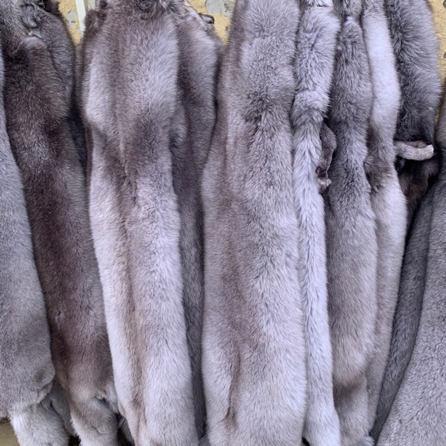 High quality soft Fur Skin Wholesale Supplier Custom Fluffy Luxury Genuine Natural Blue Fox Fur Skins Sliver Fox Skins