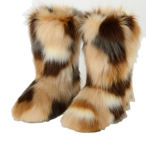 Wholesale Fashion Warm Fur Leg Winter Solid Color Women Boot Covers Furry Faux Leg Warmers Sock Fur Leggings Long New Gift