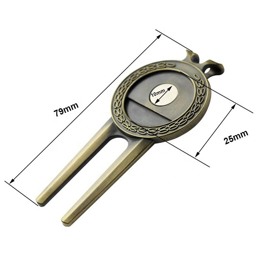 High Quality Blank Divot Belt Clip Design Golf Divot Repair Tool Golf Divot Tool