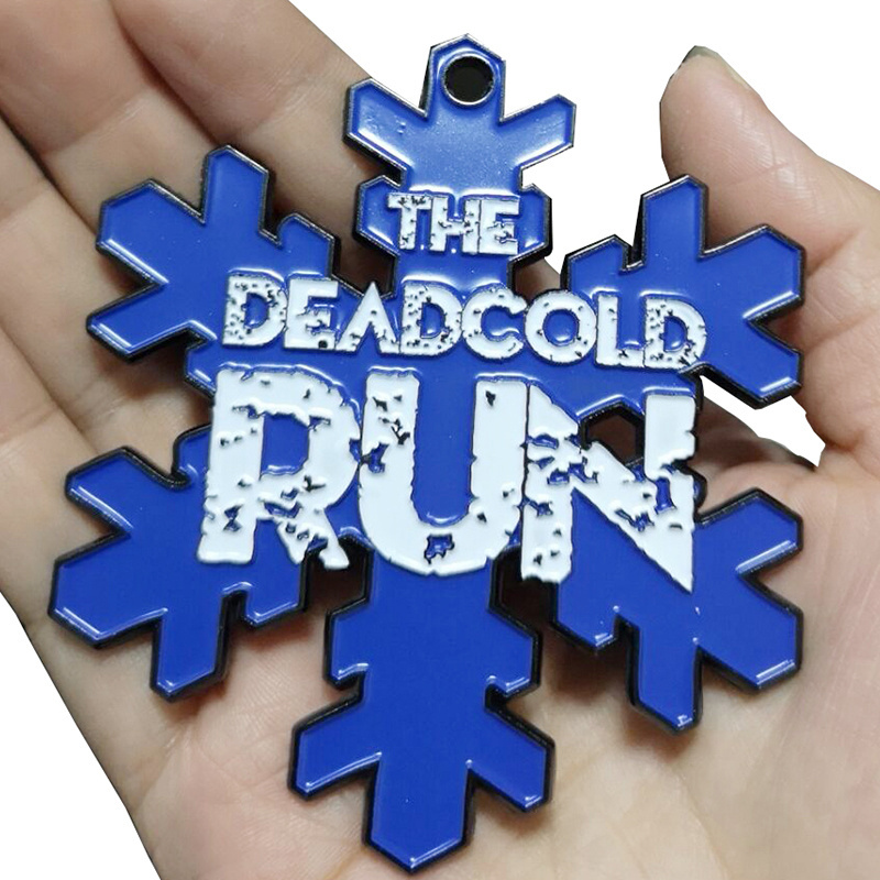 Hot Sale Custom Spraying Metal Snowflake Medal Sports Medals