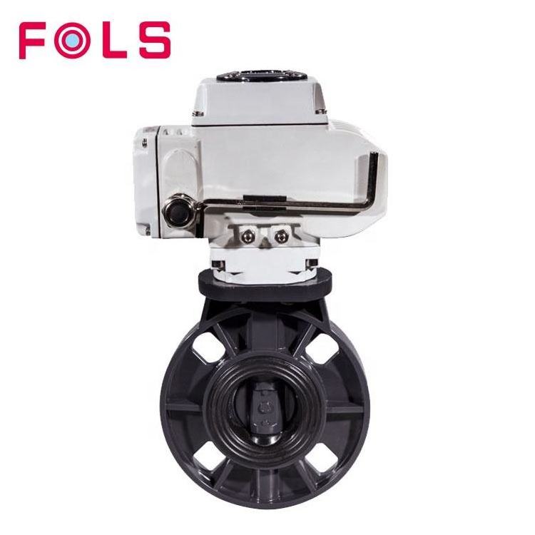 Sale Pvc Upvc 3 Inch Dn50 4 Inch Electric Butterfly Valve Matorized Water Valve For Wastewater Treatment Food Beverage