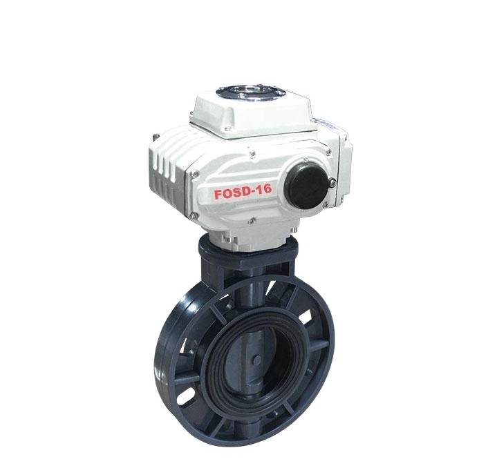 Sale Pvc Upvc 3 Inch Dn50 4 Inch Electric Butterfly Valve Matorized Water Valve For Wastewater Treatment Food Beverage