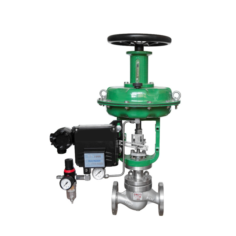 Stainless Steel Pneumatic Water Steam Flow Control Valve Pneumatic Diaphragm Control Valve With Positioner