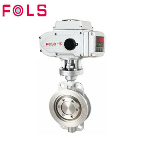 Electric stainless steel butterfly vacuum control valve