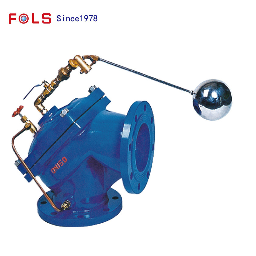 Ductile iron water piston remote control float valve