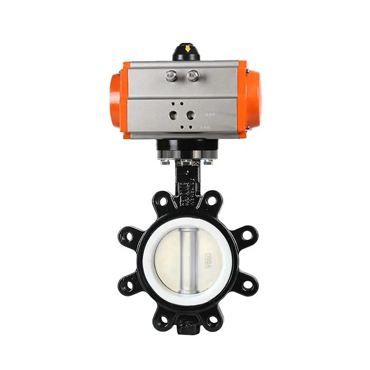 4 inch Cast Iron Semi ANSI Air Control Lug Butterfly Valve Water SS Disc Pneumatic Control Butterfly Valve