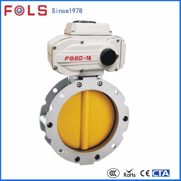 Electric stainless steel butterfly vacuum control valve