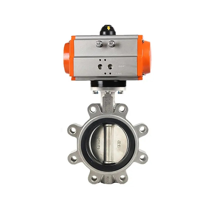 4 inch Cast Iron Semi ANSI Air Control Lug Butterfly Valve Water SS Disc Pneumatic Control Butterfly Valve