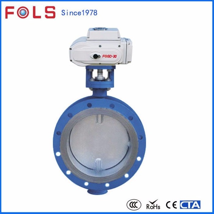 Electric stainless steel butterfly vacuum control valve