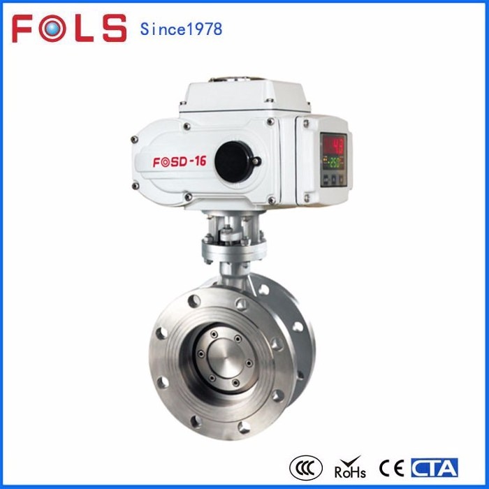 Electric stainless steel butterfly vacuum control valve