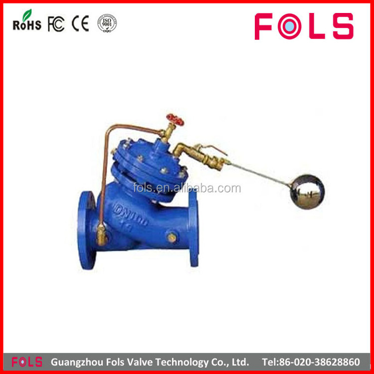 Ductile iron water piston remote control float valve