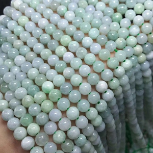 8mm round natural AB grade Burma jade loose gemstone beads