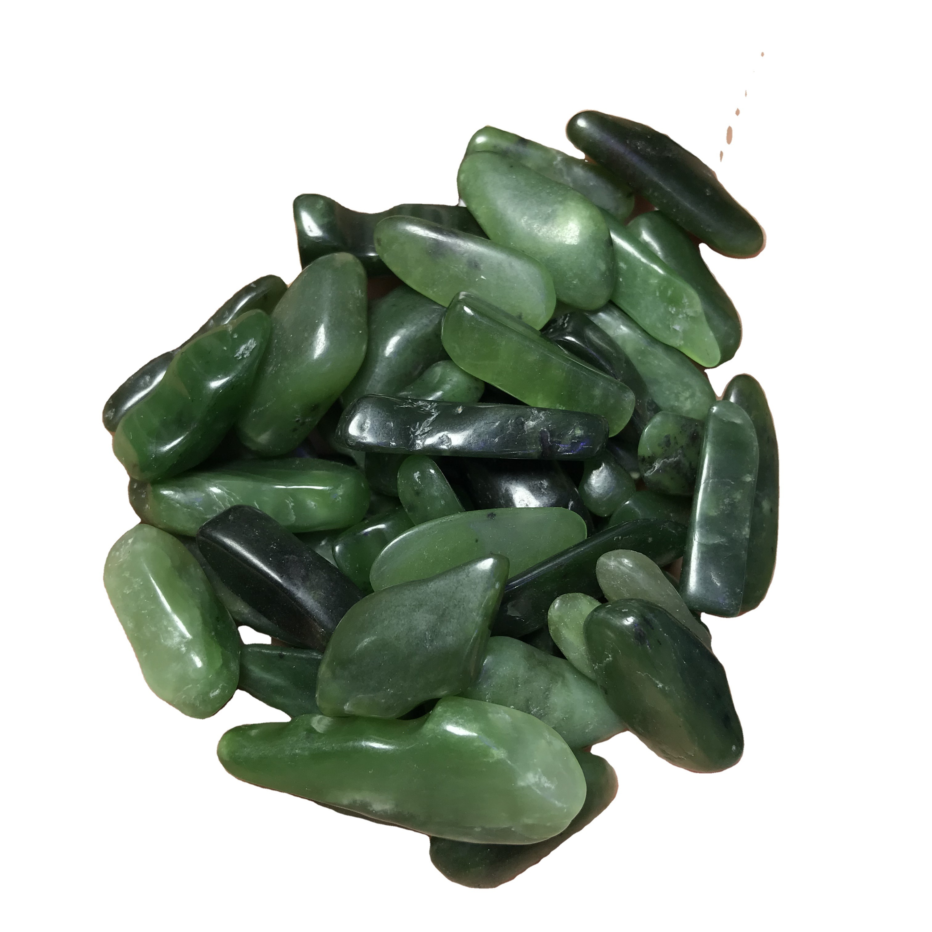 7-9mm natural Russian nephrite jade chips gravel