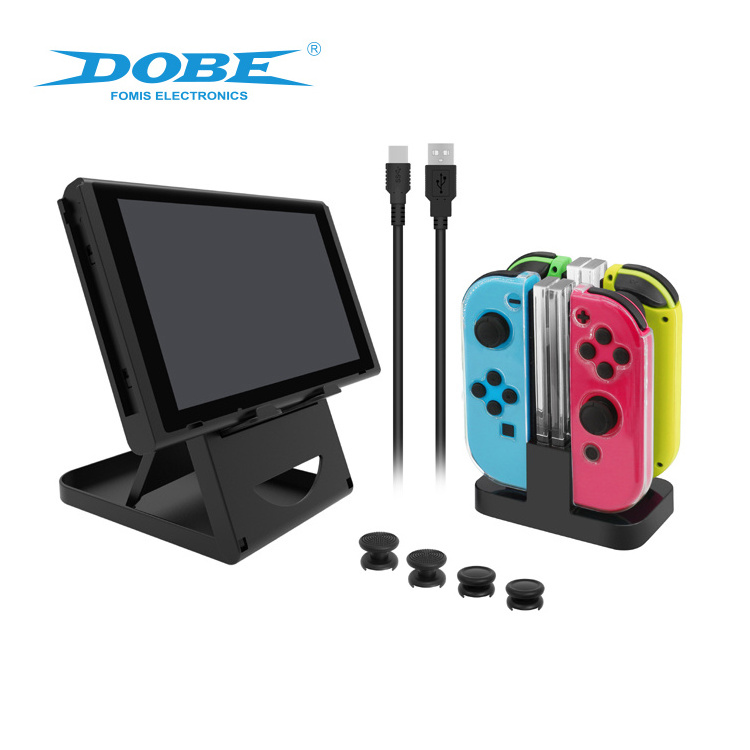 DOBE Factory Original Game Pack Kit Charging Dock Folding Stand TPU Case Charge Cable Fit For Nintendo Switch Console Accessory