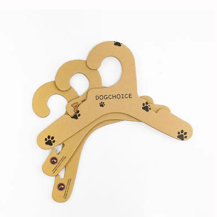 dog eco friendly coat paper hanger multi doll clothes rack Customized modern individualization kraft Animal style paper hanger